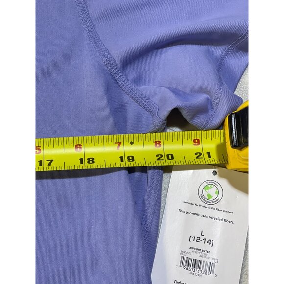 Athletic Works Womens Large (12-14) DriWorks V-Neck Tee Purple - Picture 4 of 10